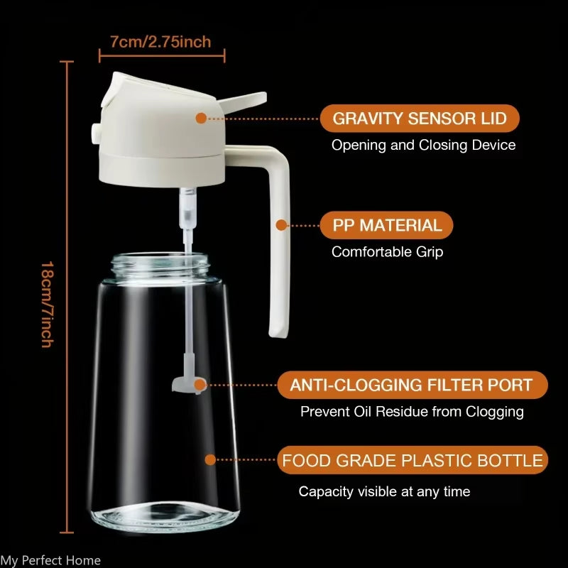 2In1 500Ml Plastic Kitchen Oil Sprayer Spray Oil Olive Spray Bottle for Oil Dispenser BBQ Baking Roasting Picnic Kitchen Tool